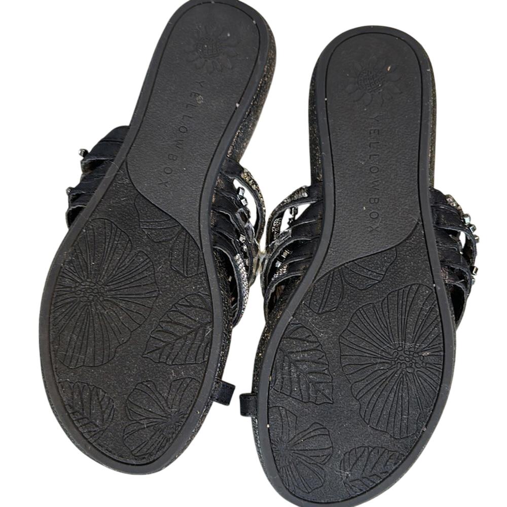Yellow Box Stylish Beaded Slide Sandals Toe Size 6 - Picture 4 of 7